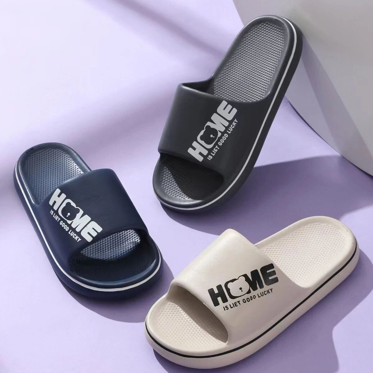 2M-ZYMJ Men's Cartoon Summer Slippers